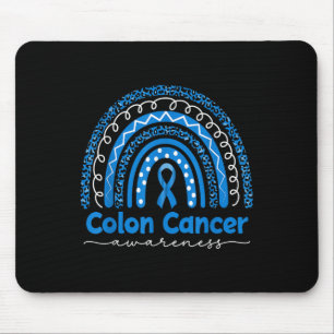 Blue Rainbow Blue Colon Cancer Awareness Mouse Mat