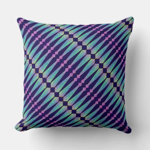 Blue Rainbow Diagonal Designer Cushion