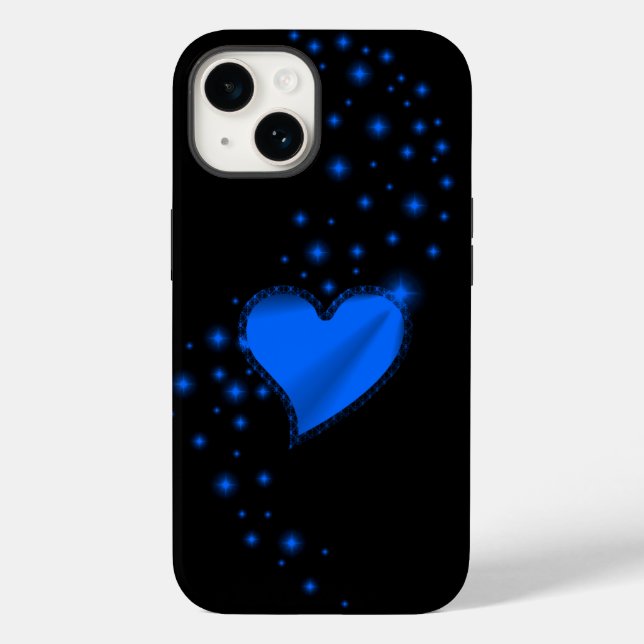 Blue Rainbow Heart with Stars Case-Mate iPhone Case (Back)