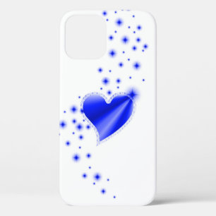 Blue Rainbow Heart with Stars iPhone 12 Pro Case