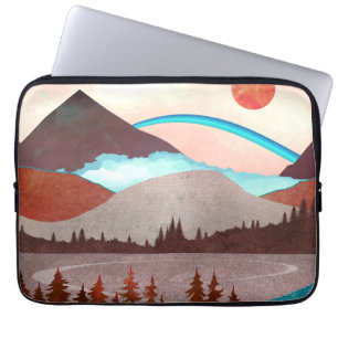 Blue Rainbow Landscape Laptop Sleeve