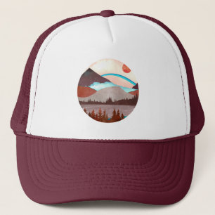 Blue Rainbow Landscape Trucker Hat