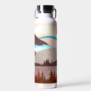 Blue Rainbow Landscape Water Bottle