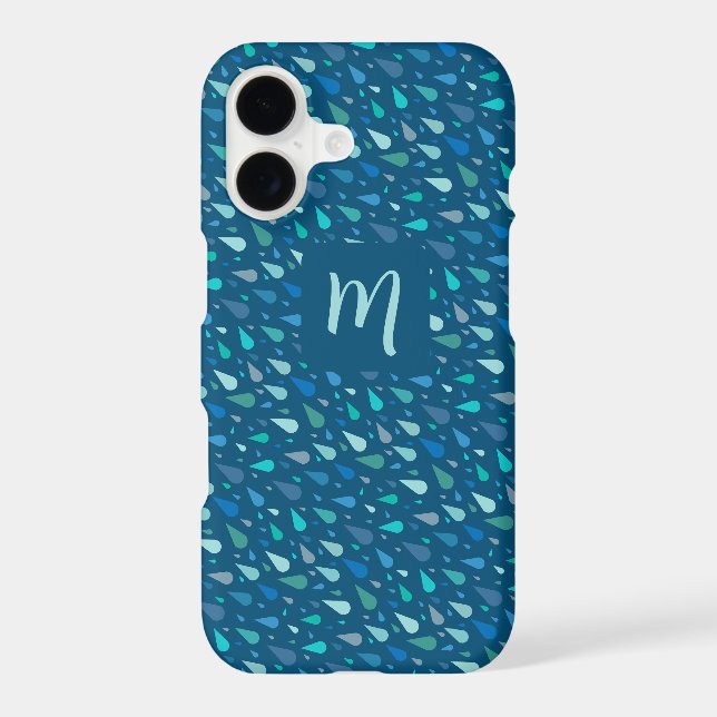 Blue raindrops monogram (Back)