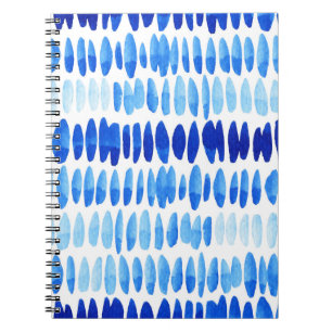 Blue Raindrops: Watercolor Seamless Abstract Notebook
