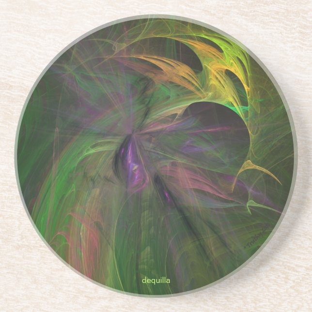 BLUE RAINFOREST ORCHID Drinks Coaster (Front)