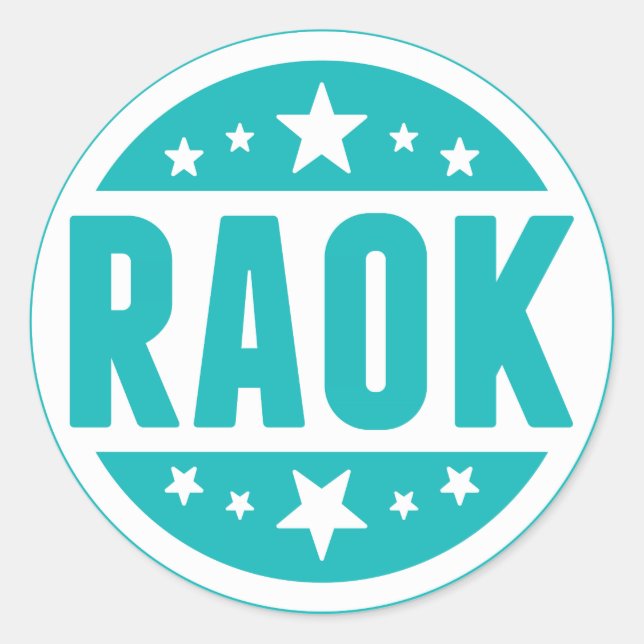 Blue RAOK Stickers (Front)