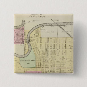Blue Rapids, Marshall County, Kansas 15 Cm Square Badge