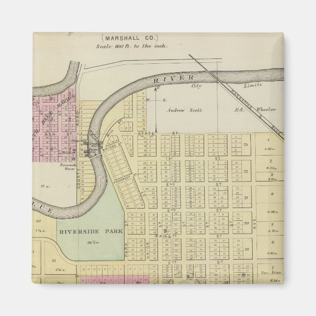 Blue Rapids, Marshall County, Kansas Magnet (Front)