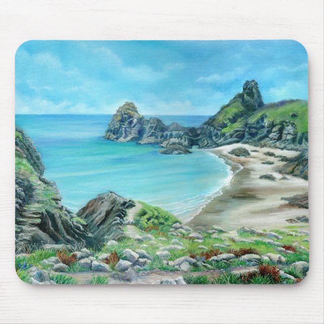 Blue Rapture at Kynance Cove Mouse Mat (Front)
