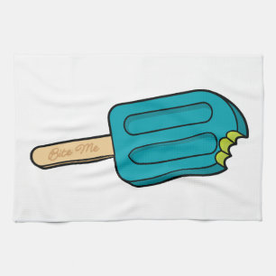 Blue Raspberry Popsicle Bite Me Kitchen Towel