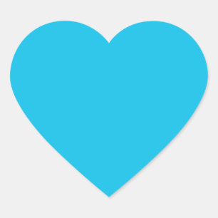 Blue raspberry (solid colour) heart sticker