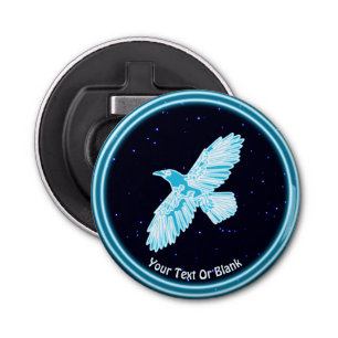 Blue Raven On Stars Bottle Opener