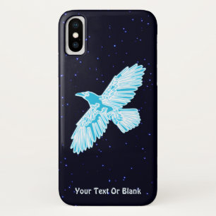 Blue Raven On Stars iPhone X Case