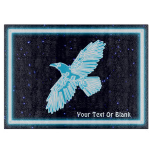 Blue Raven On Stars Cutting Board