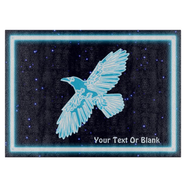 Blue Raven On Stars Cutting Board (Front)