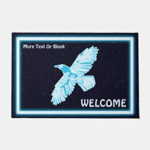 Blue Raven On Stars Doormat