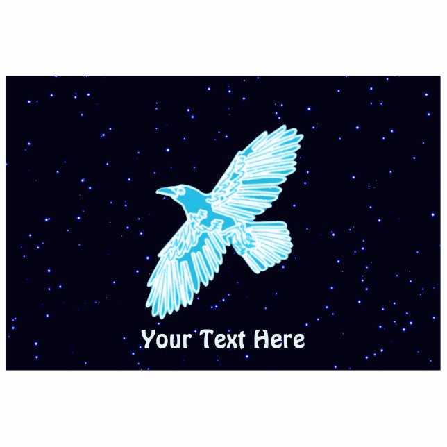 Blue Raven Photo Sculpture Magnet (Front)