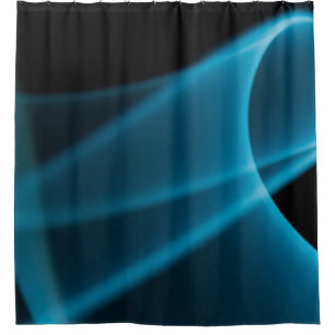 Blue ray of light shower curtain
