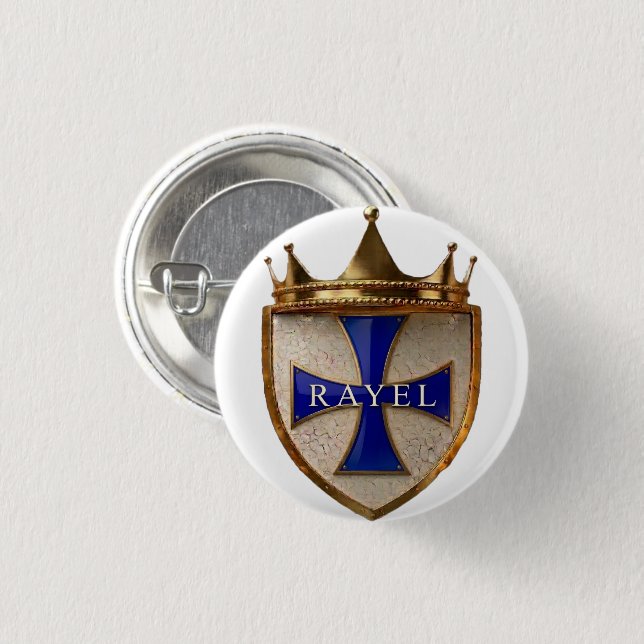 Blue RayEl Crest Follower Button / Badge  (Front & Back)