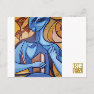 Blue Reader Postcard
