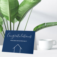 Blue Real Estate Company Congratulations Custom