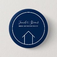 Blue Real Estate Company Custom Name Tag