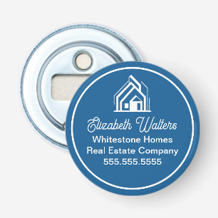 Blue Real Estate Company Personalized Realtor Bottle Opener