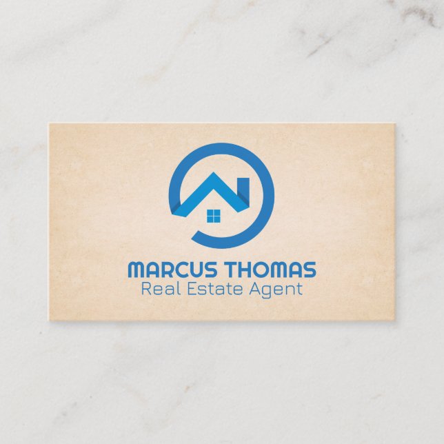 Blue Realtor Logo | Properties Appointment Card (Front)