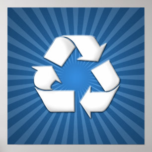 Blue Recycle Poster 001
