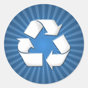 Blue Recycle Stickers 001