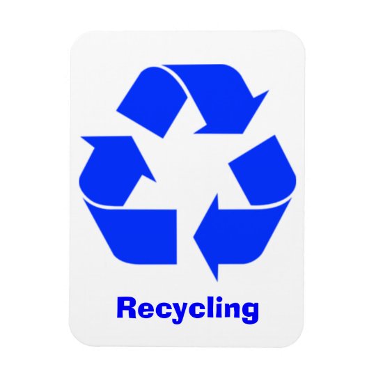 Blue Recycling Sign Zazzle.co.uk