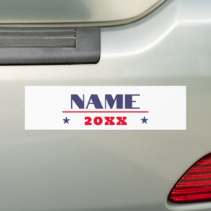 Blue Red 2024 USA Presidential Election Political Bumper Sticker