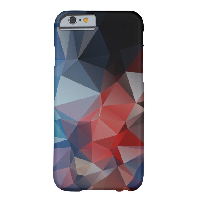 Blue Red Abstract Pyramid Pattern Case-Mate iPhone Case (Back)