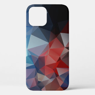 Blue Red Abstract Pyramid Pattern Case-Mate iPhone 12 Case