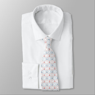 Blue, Red anchors, Marine Tie