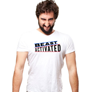 Blue Red and Black Edgy Beast Activated T-Shirt