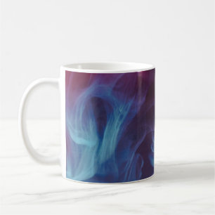 Blue, red, and black smoke digital wallpaper coffee mug