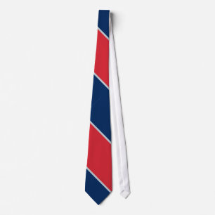 Blue Red and Grey-Striped Tie