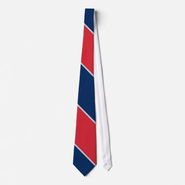 Blue Red and Grey-Striped Tie (Front)
