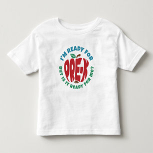 Blue Red Apple Funny Ready for Pre-K Toddler T-Shirt