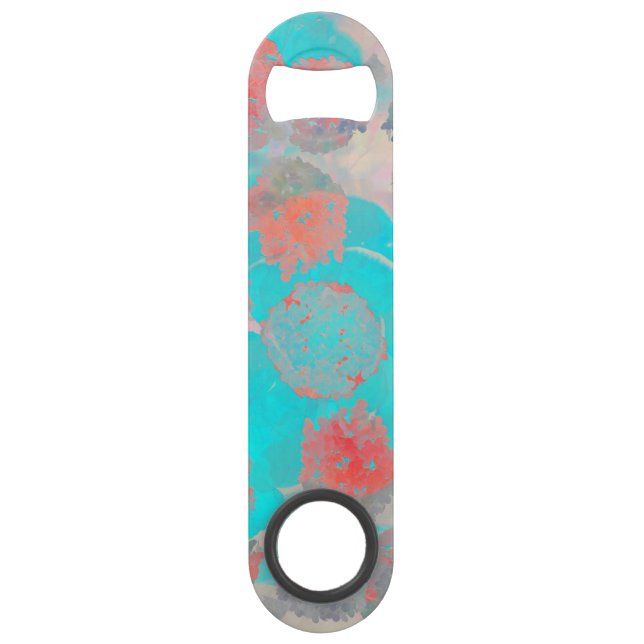 Blue red art of romantic floral / flower pattern (Front)