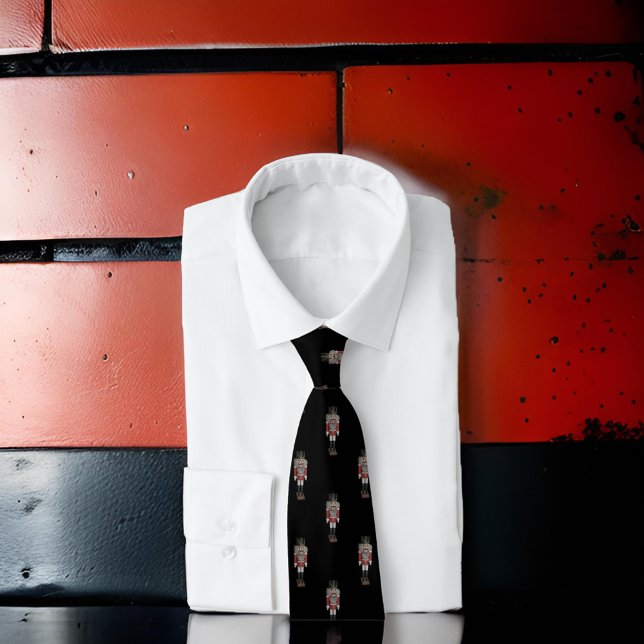 Blue Red Black Classy Nutcracker Soldier Christmas Tie (Creator Uploaded)