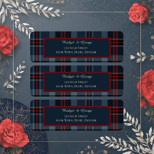 blue red black scottish celtic tartan pattern