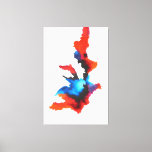 Blue Red Black White Modern Abstract Painting Canvas Print<br><div class="desc">Blue Red Black White Modern Abstract Expressionist Acrlylic Painting Canvas Print.</div>
