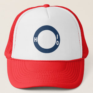 blue red blue blue trucker DESIGN OHIO cap