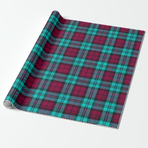 Blue Red Campbell Abercrombie Blackwatch Plaid Wrapping Paper