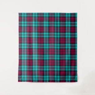 Blue Red Campbell Tartan Blackwatch Plaid Tapestry