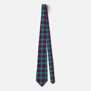 Blue Red Campbell Tartan Blackwatch Plaid Tie