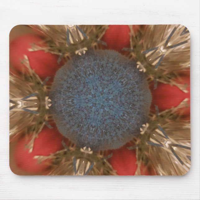 Blue Red Christmas Decoration Baubles Mouse Mat (Front)